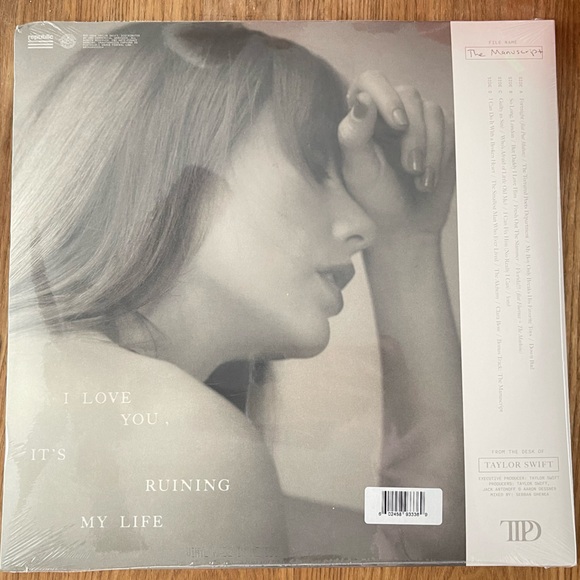 Taylor Swift Tortured Poets Department Vinyl Sealed The Manuscript Phantom Clear - Picture 2 of 3